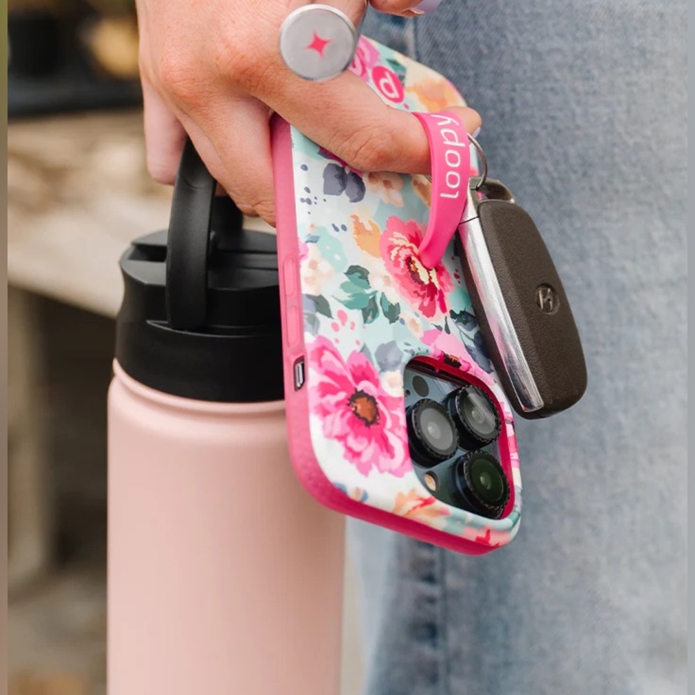 Loopy Cases (Righty) iPhone 12 case in “Peonies”